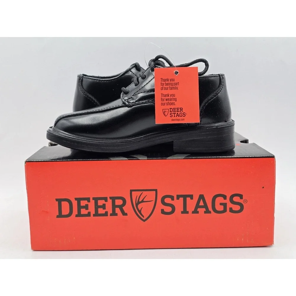 Deer Stags Boy's Ace Oxford Gabe Dress shoes Loafers,‎ Black, 7.5 M Toddler
